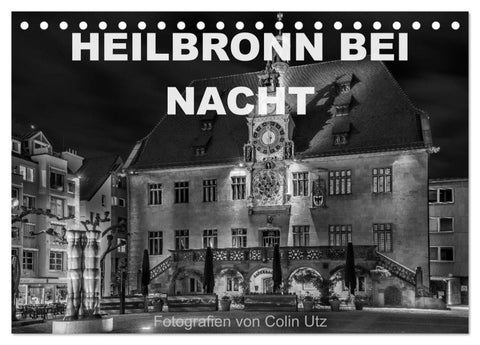 Heilbronn bei Nacht (Tischkalender 2027 DIN A5 quer), CALVENDO Monatskalender