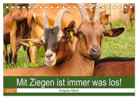 Mit Ziegen ist immer was los! (Tischkalender 2027 DIN A5 quer), CALVENDO Monatskalender