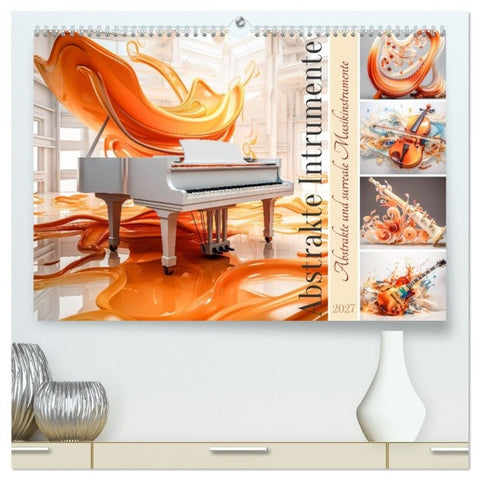 Abstrakte Instrumente (hochwertiger Premium Wandkalender 2027 DIN A2 quer), Kunstdruck in Hochglanz