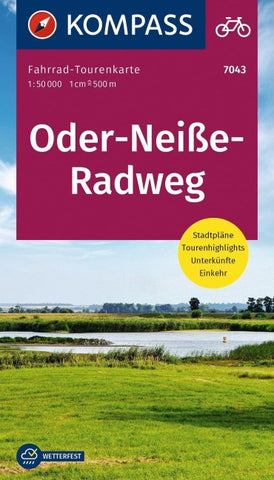 KOMPASS Fahrrad-Tourenkarte Oder-Neiße-Radweg 1:50.000
