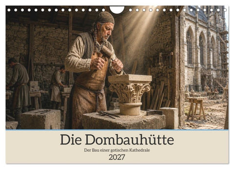 Die Dombauhütte – Der Bau einer gotischen Kathedrale (Wandkalender 2027 DIN A4 quer), CALVENDO Monatskalender