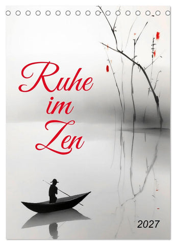 Ruhe im Zen (Tischkalender 2027 DIN A5 hoch), CALVENDO Monatskalender