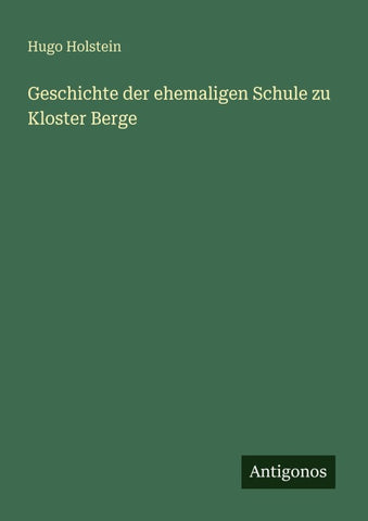 Geschichte der ehemaligen Schule zu Kloster Berge