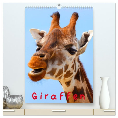 Giraffen (hochwertiger Premium Wandkalender 2026 DIN A2 hoch), Kunstdruck in Hochglanz