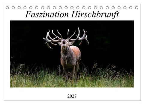 Faszination Hirschbrunft (Tischkalender 2027 DIN A5 quer), CALVENDO Monatskalender