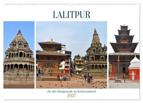 LALITPUR, die alte Königsstadt (Wandkalender 2027 DIN A2 quer), CALVENDO Monatskalender