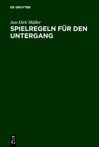 Spielregeln für den Untergang