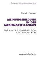 Meinungsbildung in der Mediengesellschaft