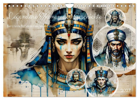 Legendäre Ikonen der Geschichte (Wandkalender 2027 DIN A4 quer), CALVENDO Monatskalender