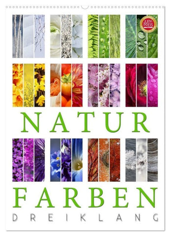 Natur Farben Dreiklang (Wandkalender 2027 DIN A2 hoch), CALVENDO Monatskalender