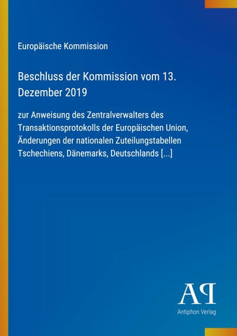 Beschluss der Kommission vom 13. Dezember 2019