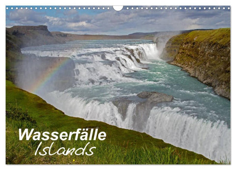 Wasserfälle Islands (Wandkalender 2026 DIN A3 quer), CALVENDO Monatskalender