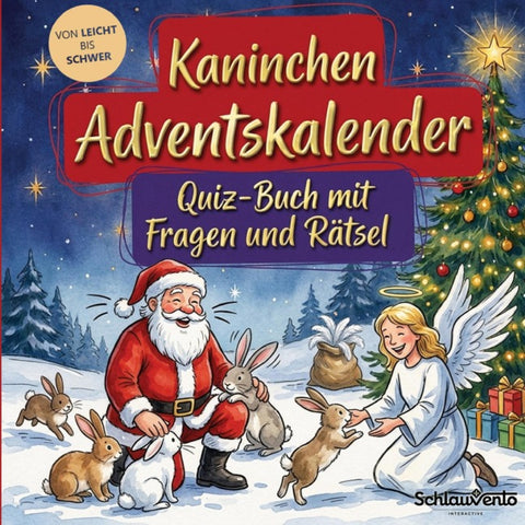Kaninchen-Adventskalender: Quiz-Buch mit Fragen und Rätsel