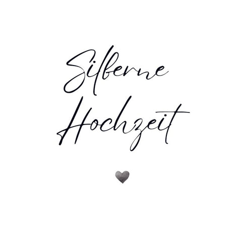 Gästebuch "Silberhochzeit"- Premium Gästebuch Blanko