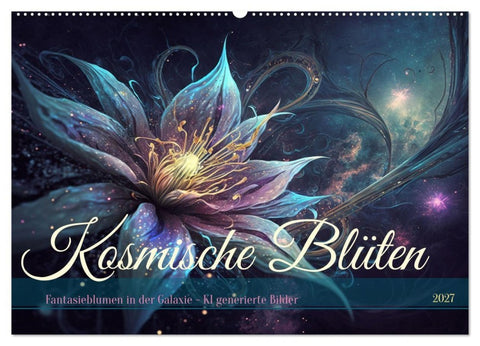 Kosmische Blüten (Wandkalender 2027 DIN A2 quer), CALVENDO Monatskalender