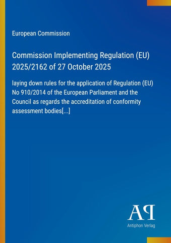 Commission Implementing Regulation (EU) 2025/2162 of 27 October 2025