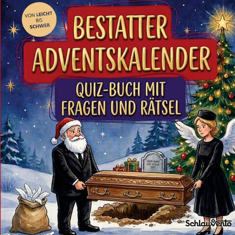 Bestatter-Adventskalender: Quiz-Buch mit Fragen und Rätsel