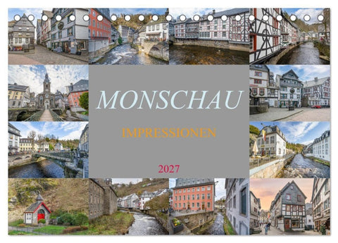 Monschau Impressionen (Tischkalender 2027 DIN A5 quer), CALVENDO Monatskalender