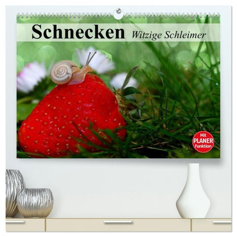 Schnecken. Witzige Schleimer (hochwertiger Premium Wandkalender 2027 DIN A2 quer), Kunstdruck in Hochglanz