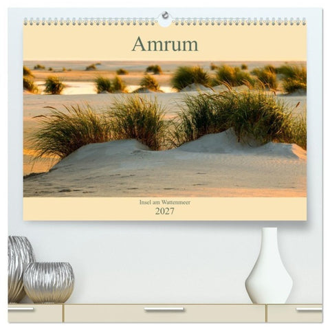 Amrum Insel am Wattenmeer (hochwertiger Premium Wandkalender 2027 DIN A2 quer), Kunstdruck in Hochglanz
