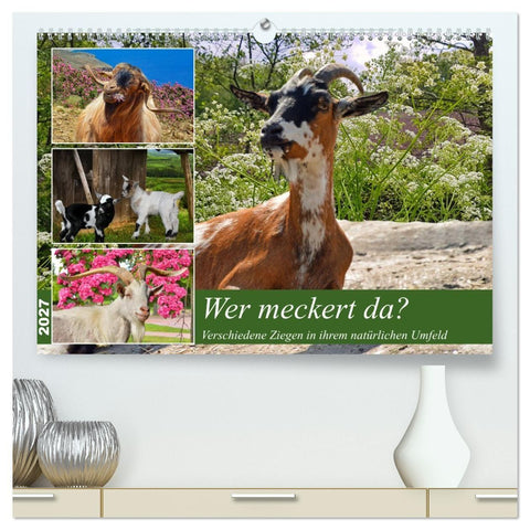 Wer meckert da? (hochwertiger Premium Wandkalender 2027 DIN A2 quer), Kunstdruck in Hochglanz