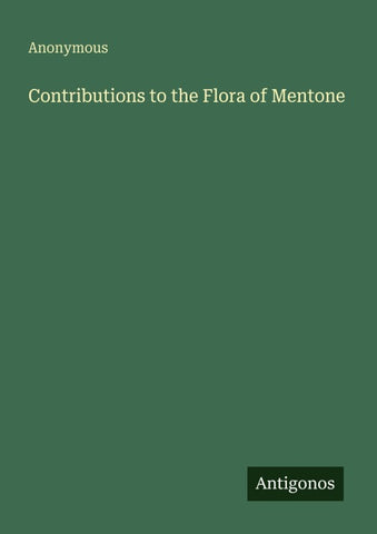 Contributions to the Flora of Mentone