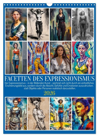 Facetten des Expressionismus (Wandkalender 2026 DIN A3 hoch), CALVENDO Monatskalender