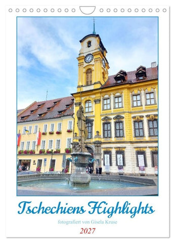 Tschechiens Highlights (Wandkalender 2027 DIN A4 hoch), CALVENDO Monatskalender