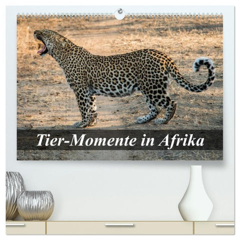 Tier-Momente in Afrika (hochwertiger Premium Wandkalender 2026 DIN A2 quer), Kunstdruck in Hochglanz