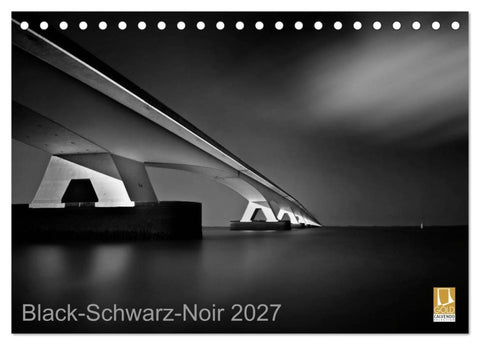 Black-Schwarz-Noir 2027 (Tischkalender 2027 DIN A5 quer), CALVENDO Monatskalender