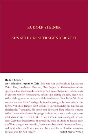 Aus schicksaltragender Zeit