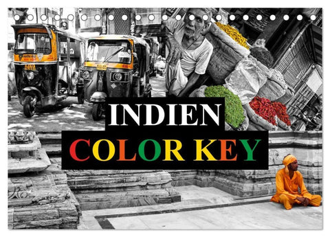 Indien Colorkey (Tischkalender 2027 DIN A5 quer), CALVENDO Monatskalender