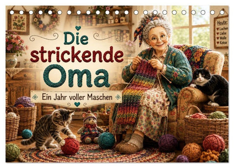 Die strickende Oma (Tischkalender 2027 DIN A5 quer), CALVENDO Monatskalender