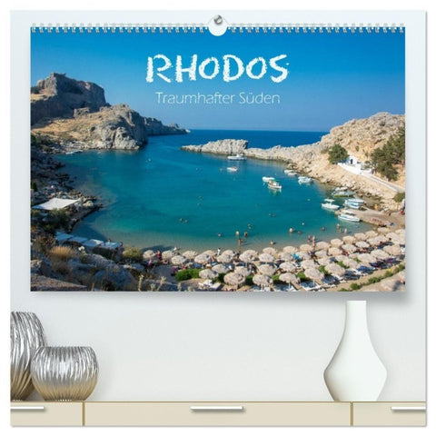Rhodos - Traumhafter Süden (hochwertiger Premium Wandkalender 2027 DIN A2 quer), Kunstdruck in Hochglanz