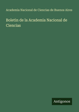 Boletin de la Academia Nacional de Ciencias