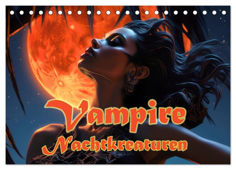 Vampire Nachtkreaturen (Tischkalender 2027 DIN A5 quer), CALVENDO Monatskalender