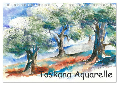 Toskana Aquarelle (Wandkalender 2027 DIN A4 quer), CALVENDO Monatskalender