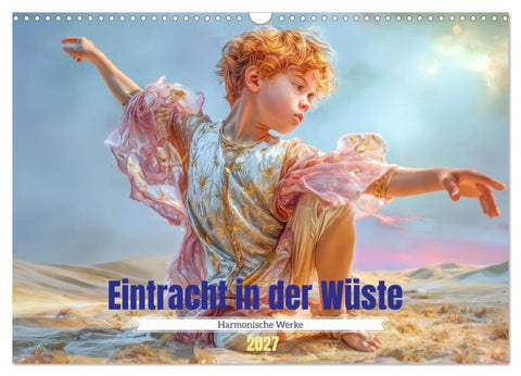Eintracht in der Wüste - Harmonische Werke (Wandkalender 2027 DIN A3 quer), CALVENDO Monatskalender