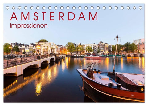 AMSTERDAM Impressionen (Tischkalender 2027 DIN A5 quer), CALVENDO Monatskalender