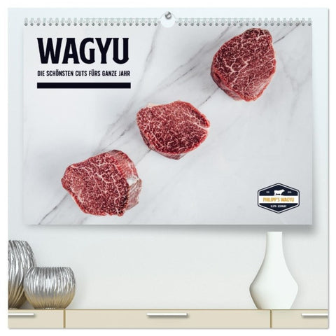 WAGYU (hochwertiger Premium Wandkalender 2027 DIN A2 quer), Kunstdruck in Hochglanz