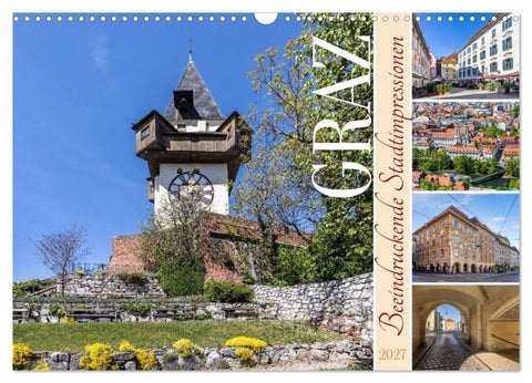 Graz - Beeindruckende Stadtimpressionen (Wandkalender 2027 DIN A3 quer), CALVENDO Monatskalender