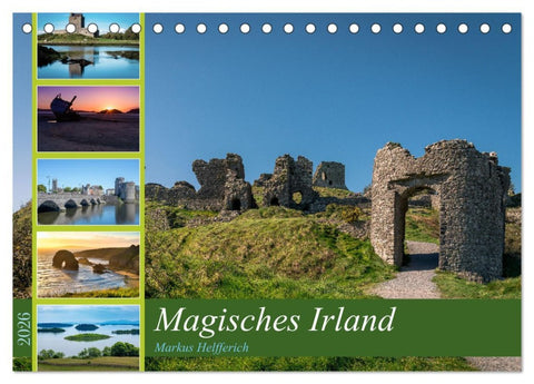 Magisches Irland 2026 (Tischkalender 2026 DIN A5 quer), CALVENDO Monatskalender