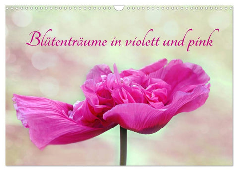 Blütenträume in violett und pink (Wandkalender 2026 DIN A3 quer), CALVENDO Monatskalender