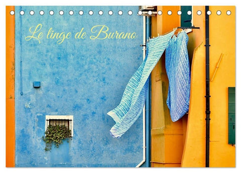 Le linge de Burano (Calendrier de bureau 2027 DIN A5 vertical), CALVENDO calendrier mensuel