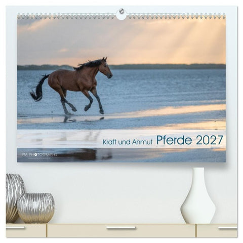 Pferde 2027 Kraft und Anmut (hochwertiger Premium Wandkalender 2027 DIN A2 quer), Kunstdruck in Hochglanz