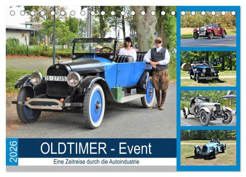 OLDTIMER-Event (Tischkalender 2026 DIN A5 quer), CALVENDO Monatskalender