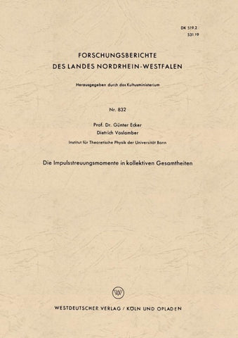 Die Impulsstreuungsmomente in kollektiven Gesamtheiten