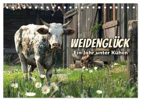 Weidenglück: Ein Jahr unter Kühen (Tischkalender 2026 DIN A5 quer), CALVENDO Monatskalender
