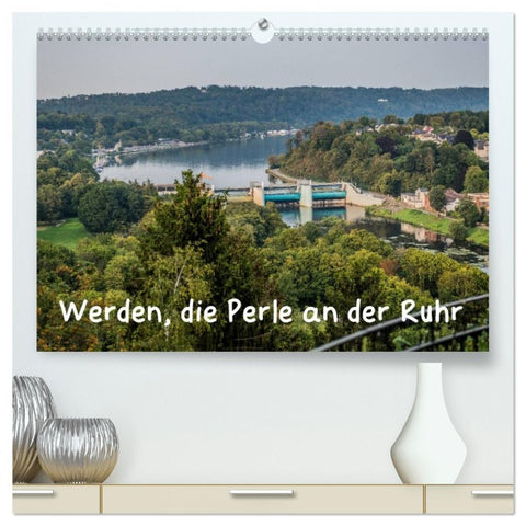 Werden, die Perle an der Ruhr (hochwertiger Premium Wandkalender 2026 DIN A2 quer), Kunstdruck in Hochglanz