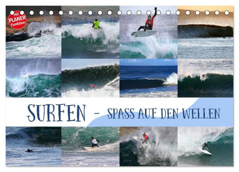 Surfen - Spaß auf den Wellen (Tischkalender 2027 DIN A5 quer), CALVENDO Monatskalender